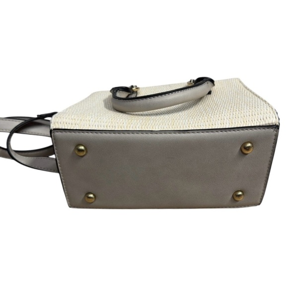 Atrie Vegan Crossbody Satchel – Woven Straw & Faux Leather Trim (NWT) - Picture 7 of 7